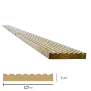 Forest Treated Softwood Value Deck Board 19mm x 120mm x 2.4m Pack of 20 by Buy Sheds Direct