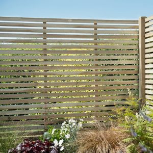 Forest 6' x 6' Pressure Treated Contemporary Slatted Fence Panel (1.8m x 1.8m) by Buy Sheds Direct